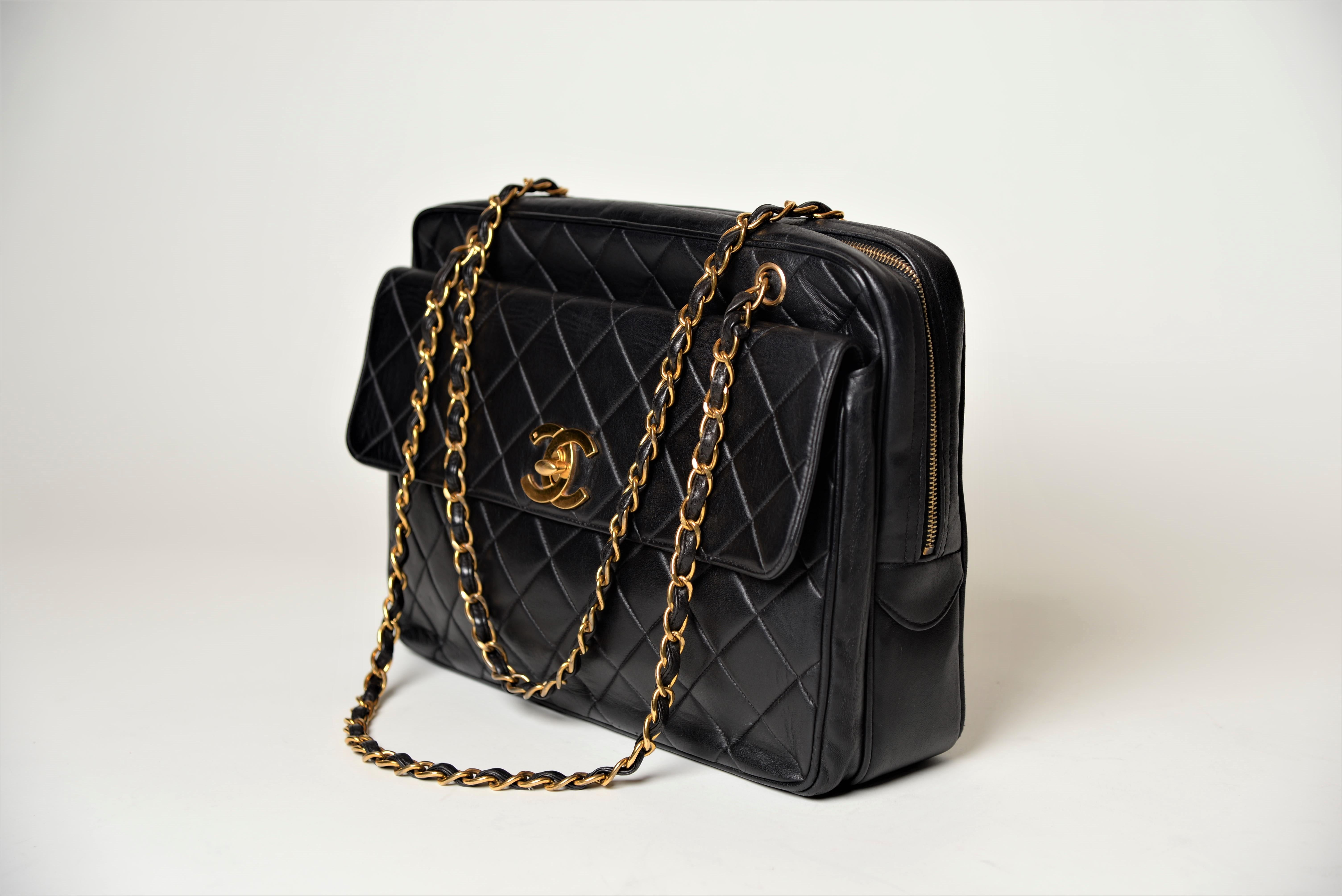 Chanel Maxi Flap Bag Camera Case Vintage For Sale at 1stDibs chanel