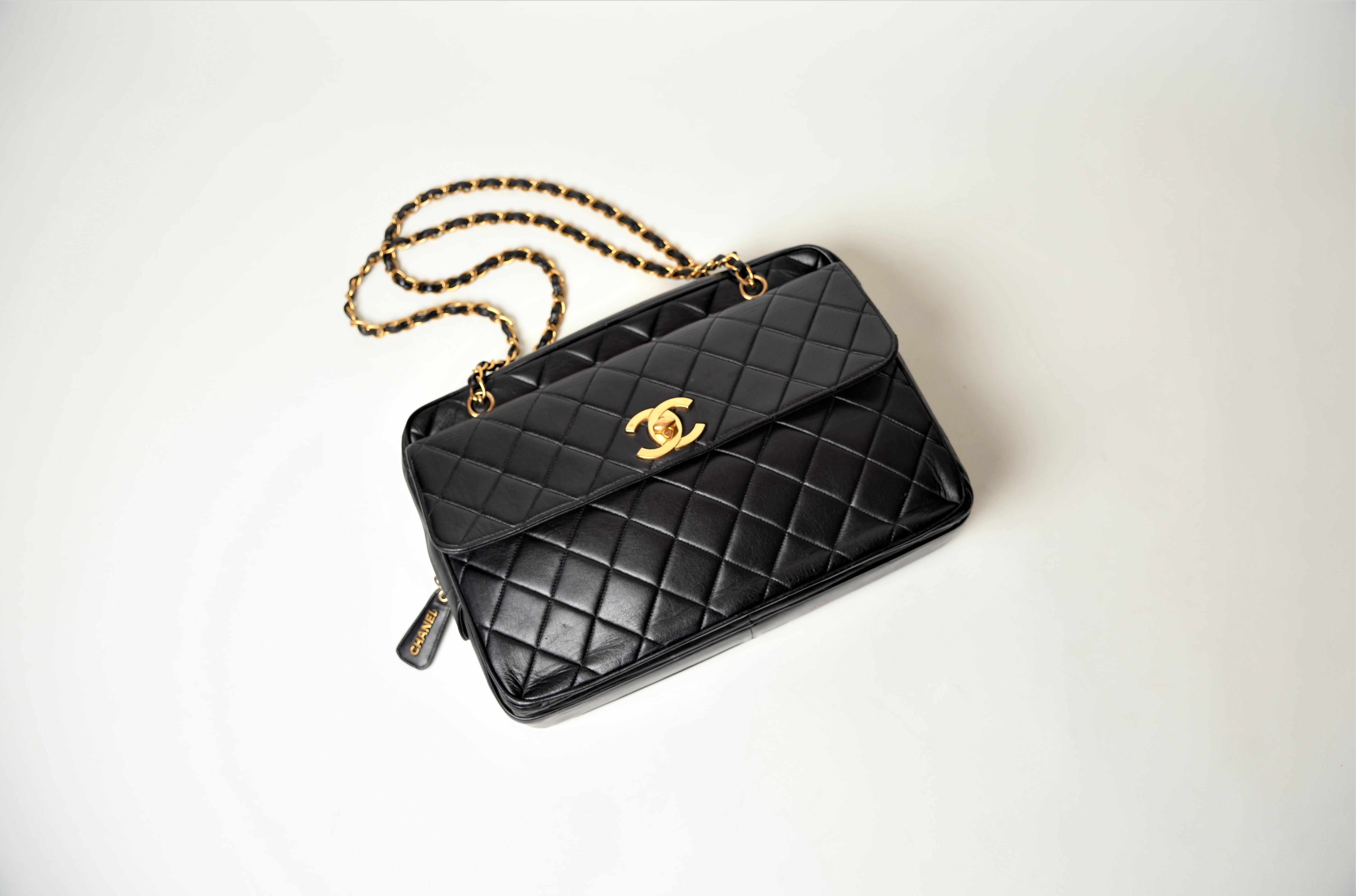 Chanel Maxi Flap Bag Camera Case Vintage For Sale at 1stDibs chanel