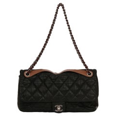 Chanel Maxi Glazed Green Brown Flap Bag