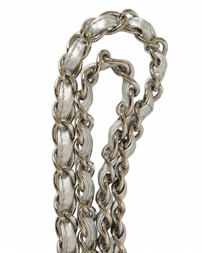 Chanel Maxi Jumbo Timeless Silver For Sale 6