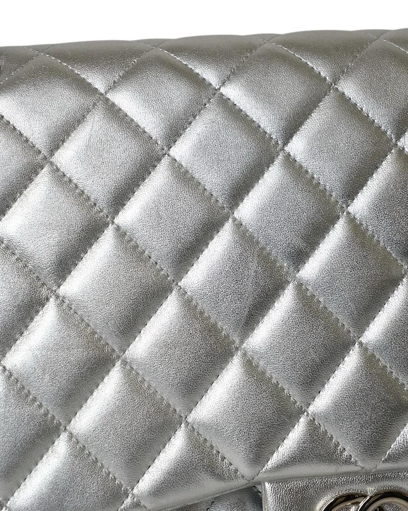 Chanel Maxi Jumbo Timeless Silver For Sale 7