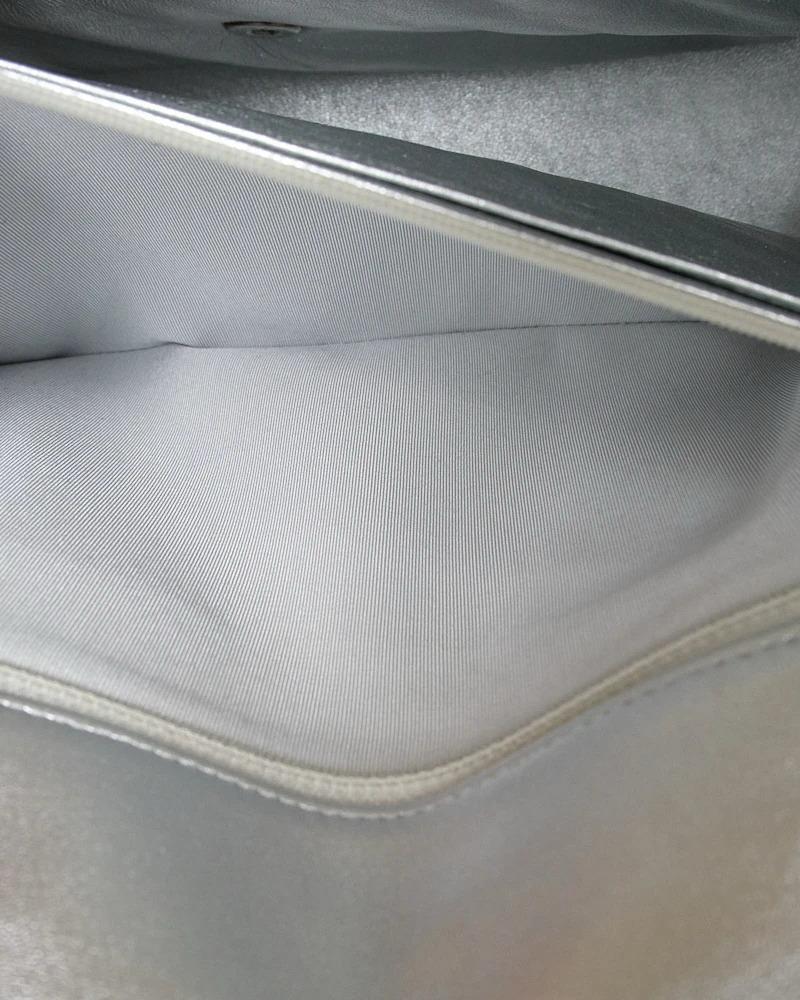 Chanel Maxi Jumbo Timeless Silver For Sale 15