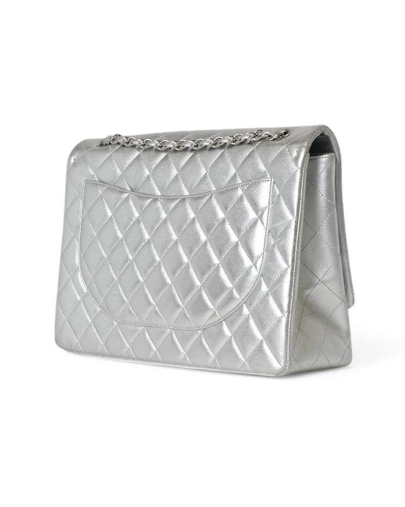 Chanel Maxi Jumbo Timeless Silver For Sale 1