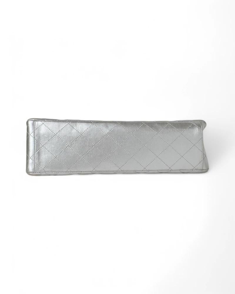 Chanel Maxi Jumbo Timeless Silver For Sale 2