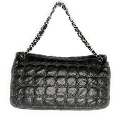 Chanel Maxi Tweed Double Stitch Flap Bag