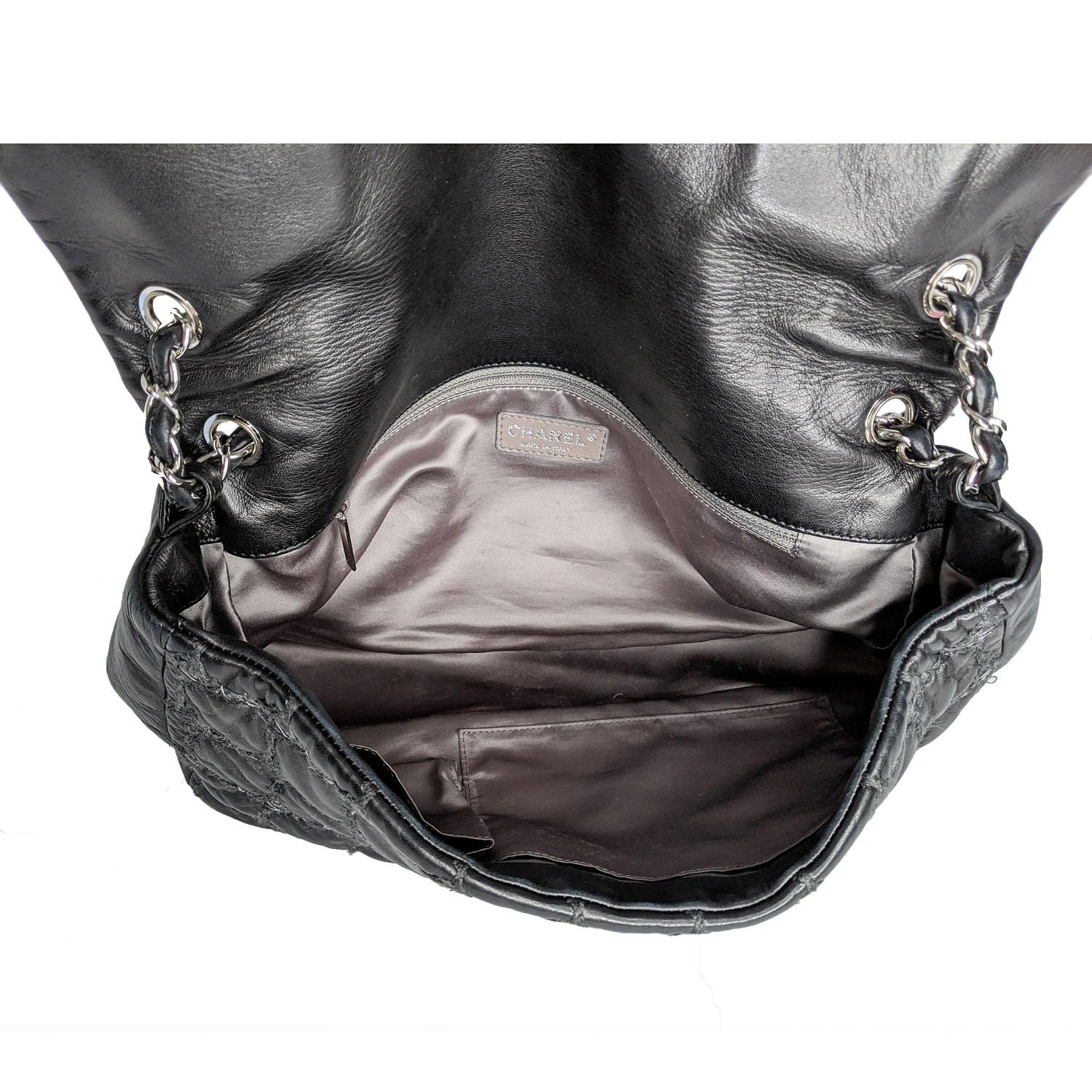 Chanel Maxi Tweed Doppelnaht Klappentasche 4