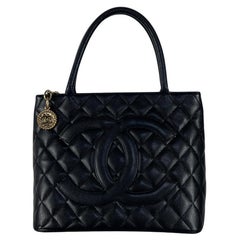 CHANEL Medaillon Tote Bag Black Caviar Leather 2005–2006