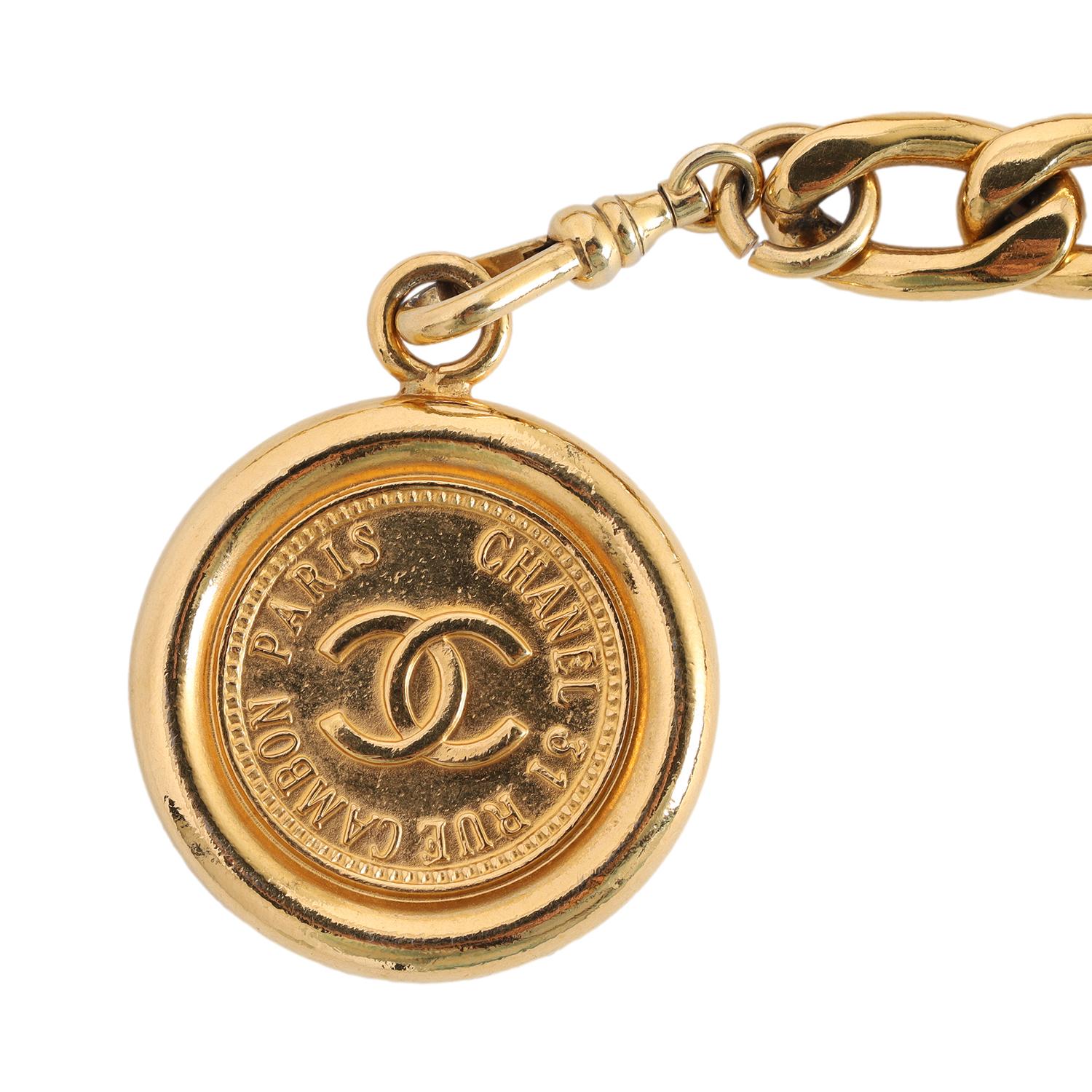 Chanel Medaillon Kette Gliedergürtel Gold 5
