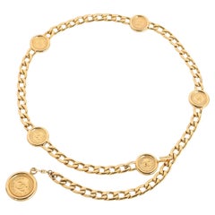 Chanel Medaillon Kette Gliedergürtel Gold