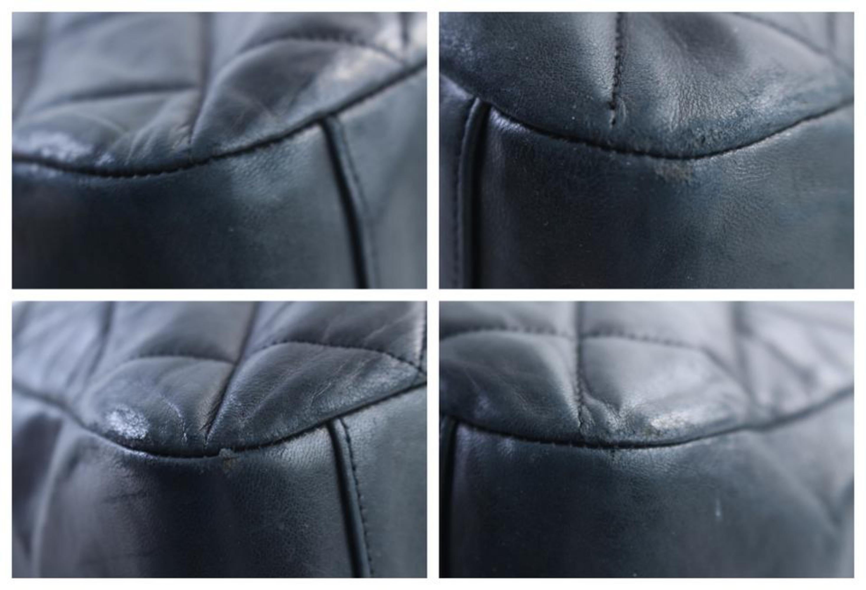 Chanel Medallion Chain Tote 14cr0515 Black Leather Shoulder Bag For Sale 6