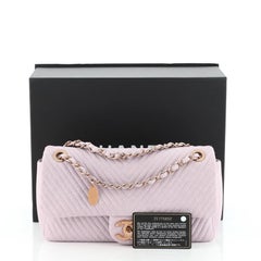 Chanel Medallion Charm Flap Bag Chevron Wrinkled Lambskin Medium