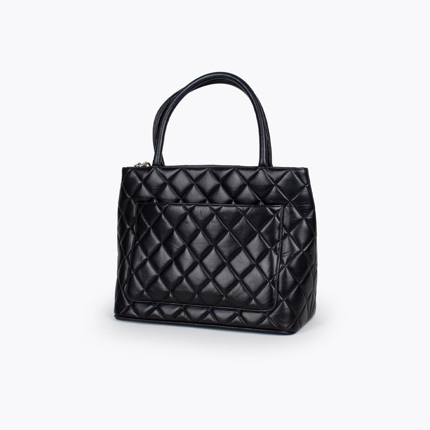 Black Chanel Medallion Tote