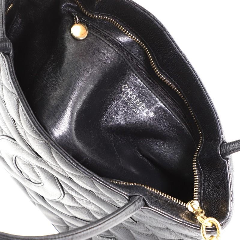 Chanel Medallion Tote Quilted Caviar 5