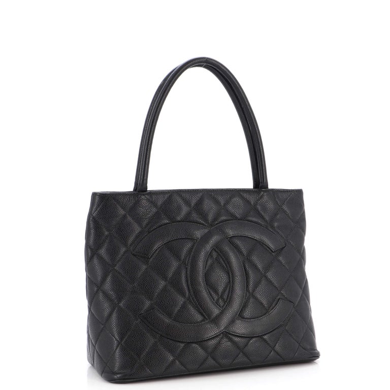 Chanel Medallion Tote Quilted Caviar For Sale at 1stDibs