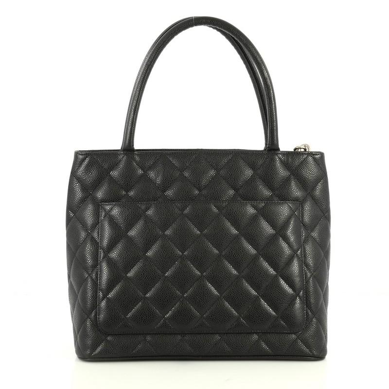 Chanel Medallion Tote Quilted Caviar In Good Condition In NY, NY