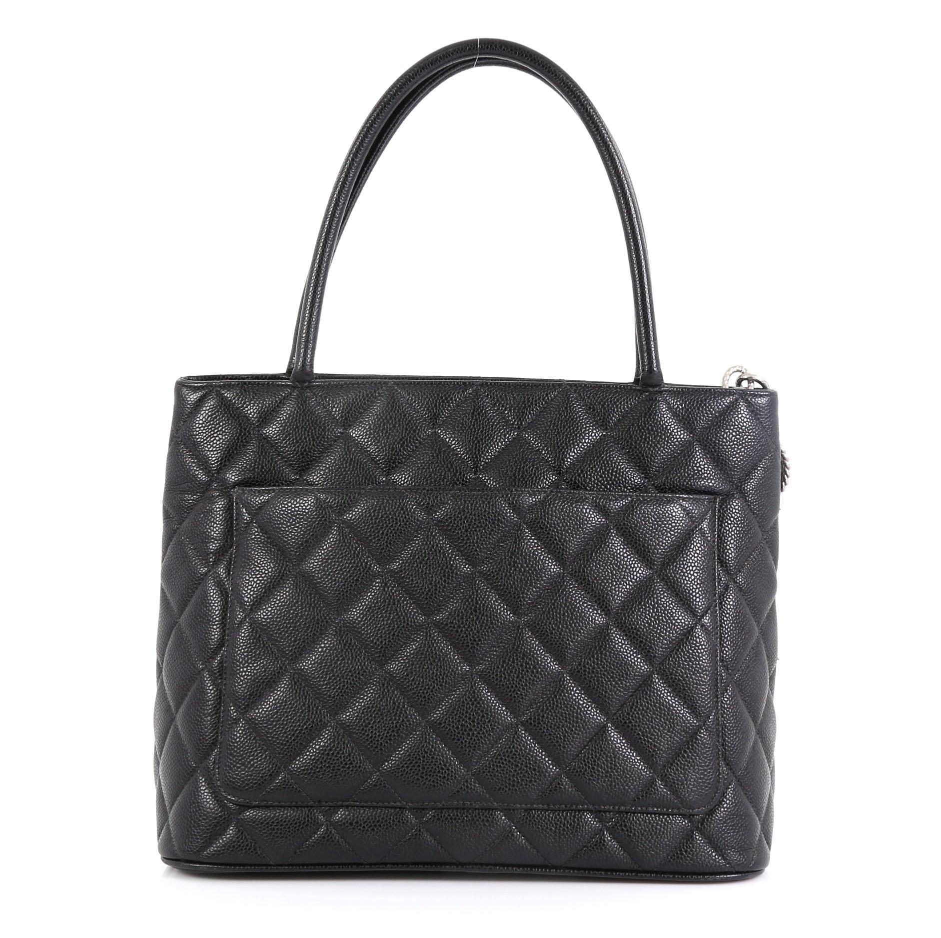 Chanel Medallion Tote Quilted Caviar In Good Condition In NY, NY