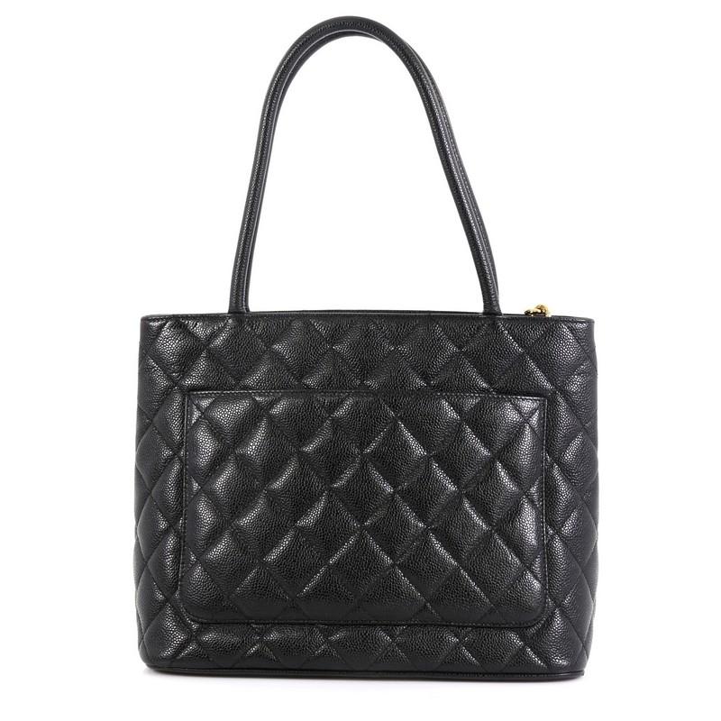 Chanel Medallion Tote Quilted Caviar In Good Condition In NY, NY