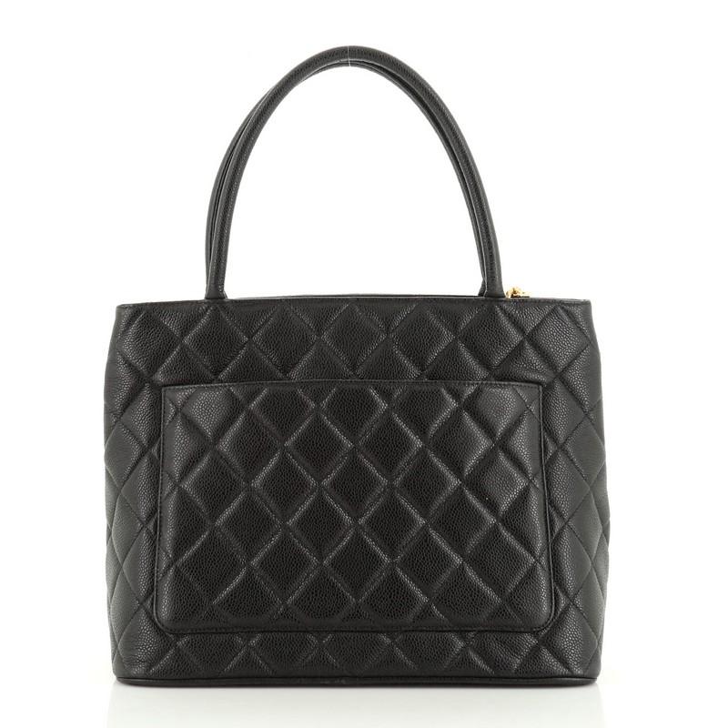 Chanel Medallion Tote Quilted Caviar  In Good Condition In NY, NY
