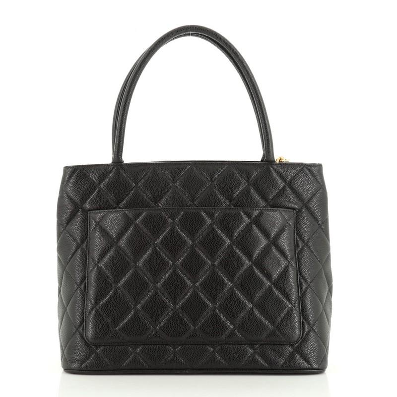 Chanel Medallion Tote Quilted Caviar In Good Condition In NY, NY