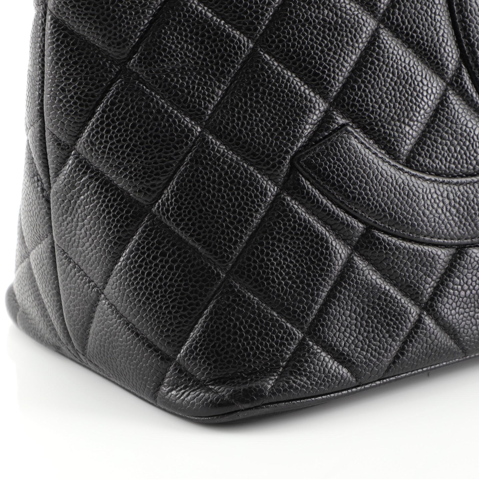 Chanel Medallion Tote Quilted Caviar 2