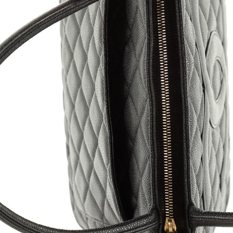 Chanel Medallion Tote Quilted Caviar  3