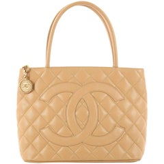 Chanel Medallion Tote Quilted Caviar