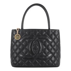 Chanel Medallion Tote Quilted Caviar