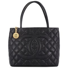 Chanel Medallion Tote Quilted Caviar