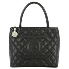 Chanel Medallion Tote Quilted Caviar