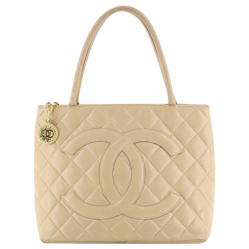 Chanel Medallion Tote Quilted Caviar