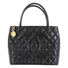 Chanel Medallion Tote Quilted Caviar