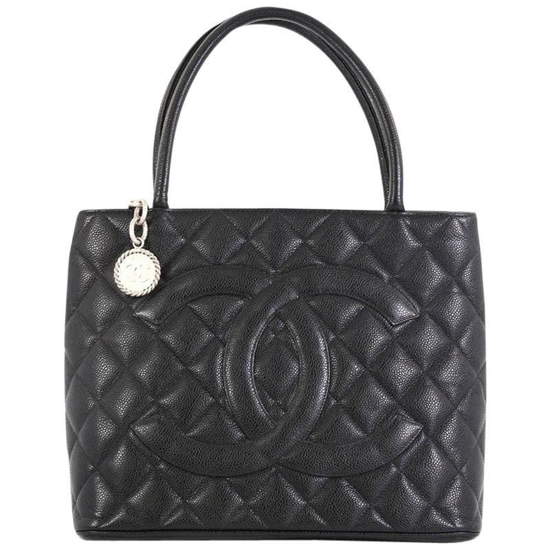 Chanel Medallion Tote Quilted Caviar