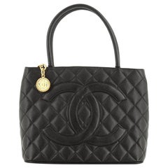 Chanel Medallion Tote Quilted Caviar