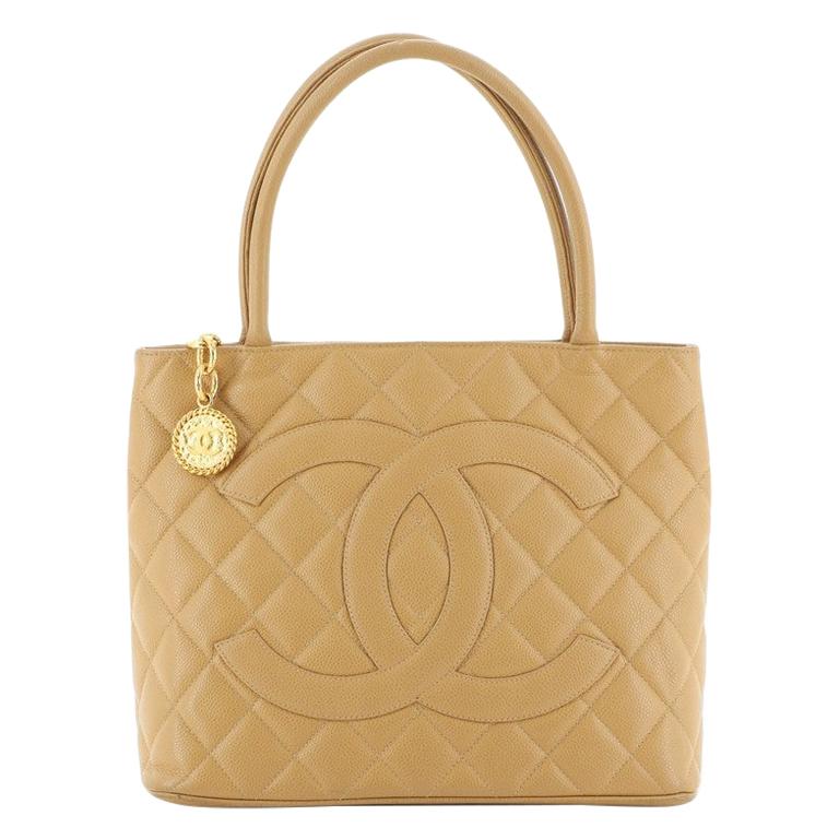 Chanel Medallion Tote Quilted Caviar at 1stDibs