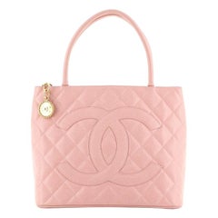  Chanel Medallion Tote Quilted Caviar