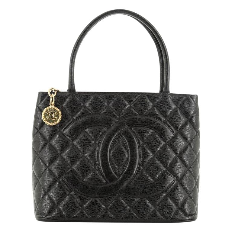 Chanel Medallion Tote Quilted Caviar at 1stdibs