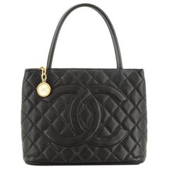 Chanel Medallion Tote Quilted Caviar