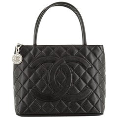 Chanel Medallion Tote Quilted Caviar