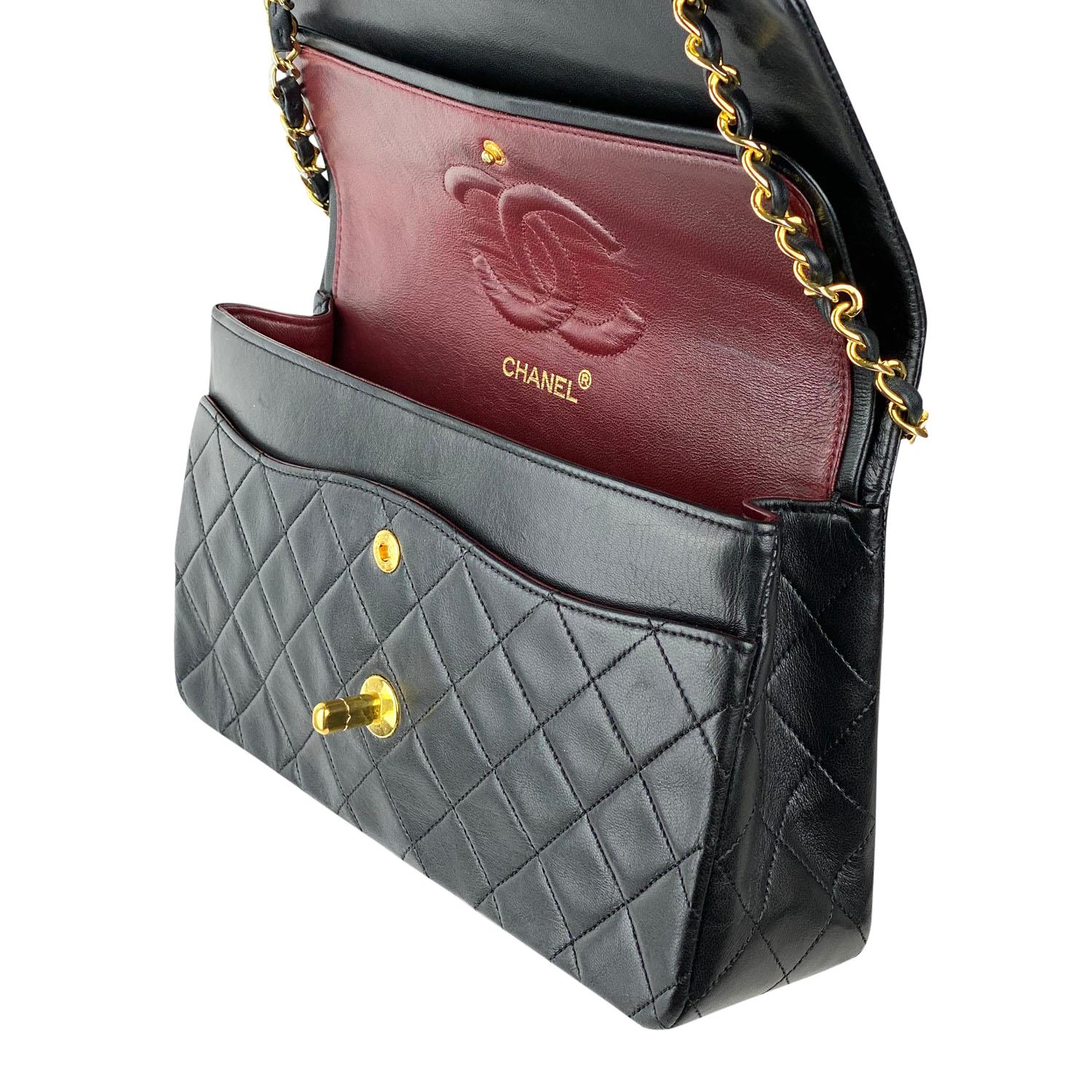 Chanel Medium Black Classic Double Flap Bag For Sale 6