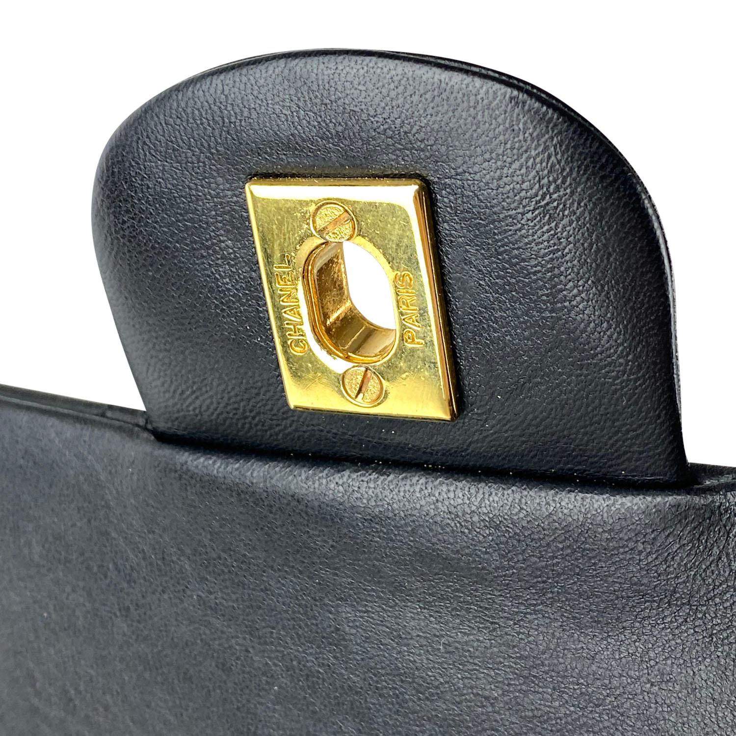 Chanel Medium Black Classic Double Flap Bag For Sale 7