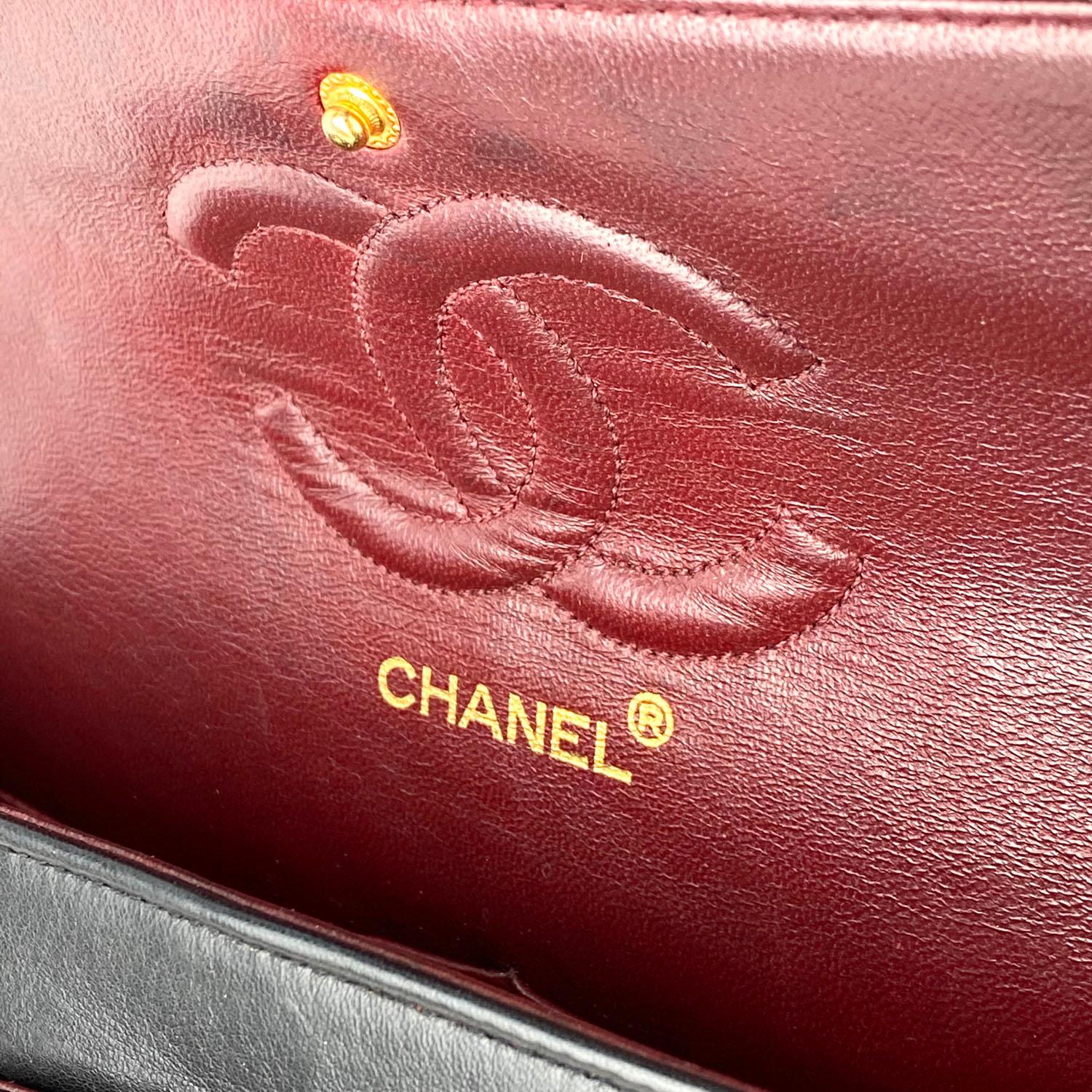 Chanel Medium Black Classic Double Flap Bag For Sale 8