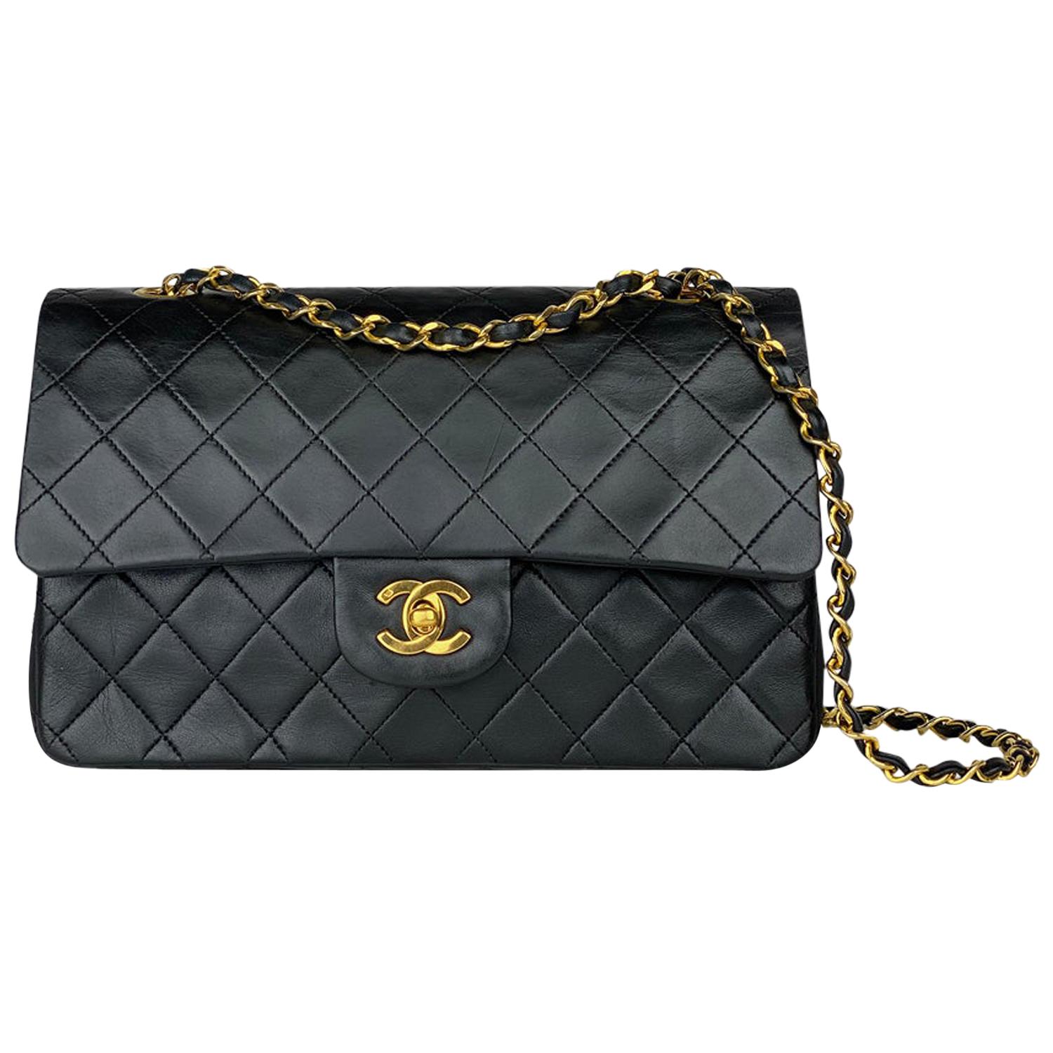 Chanel Medium Black Classic Double Flap Bag For Sale