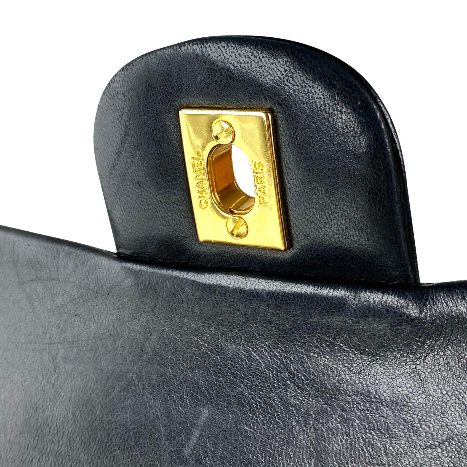Chanel Medium Black Classic/Timeless Double Flap Bag 6
