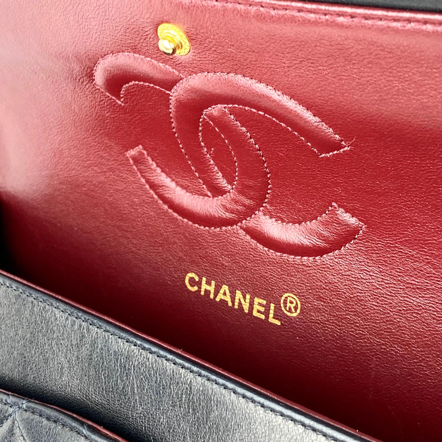 Chanel Medium Black Classic/Timeless Double Flap Bag 8
