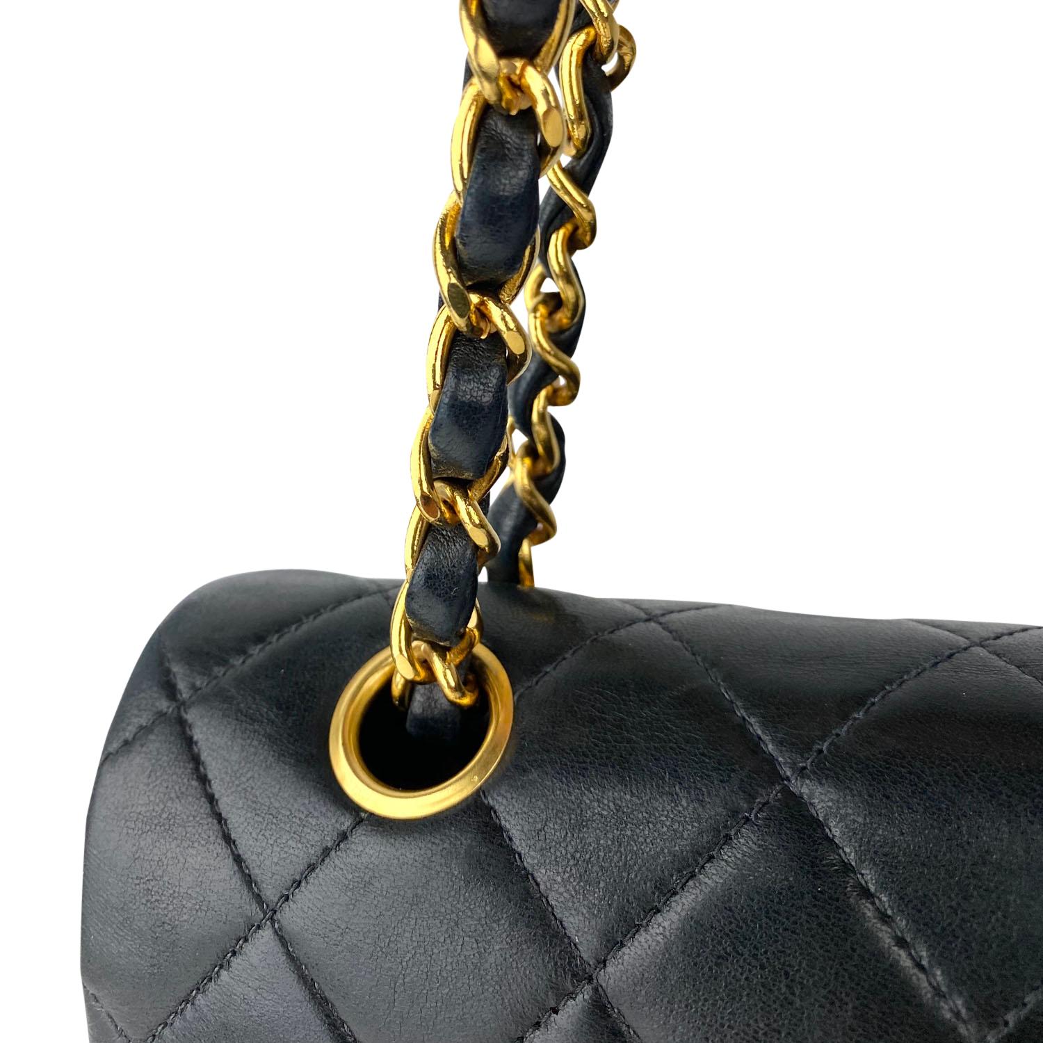 Chanel Medium Black Classic/Timeless Double Flap Bag 10