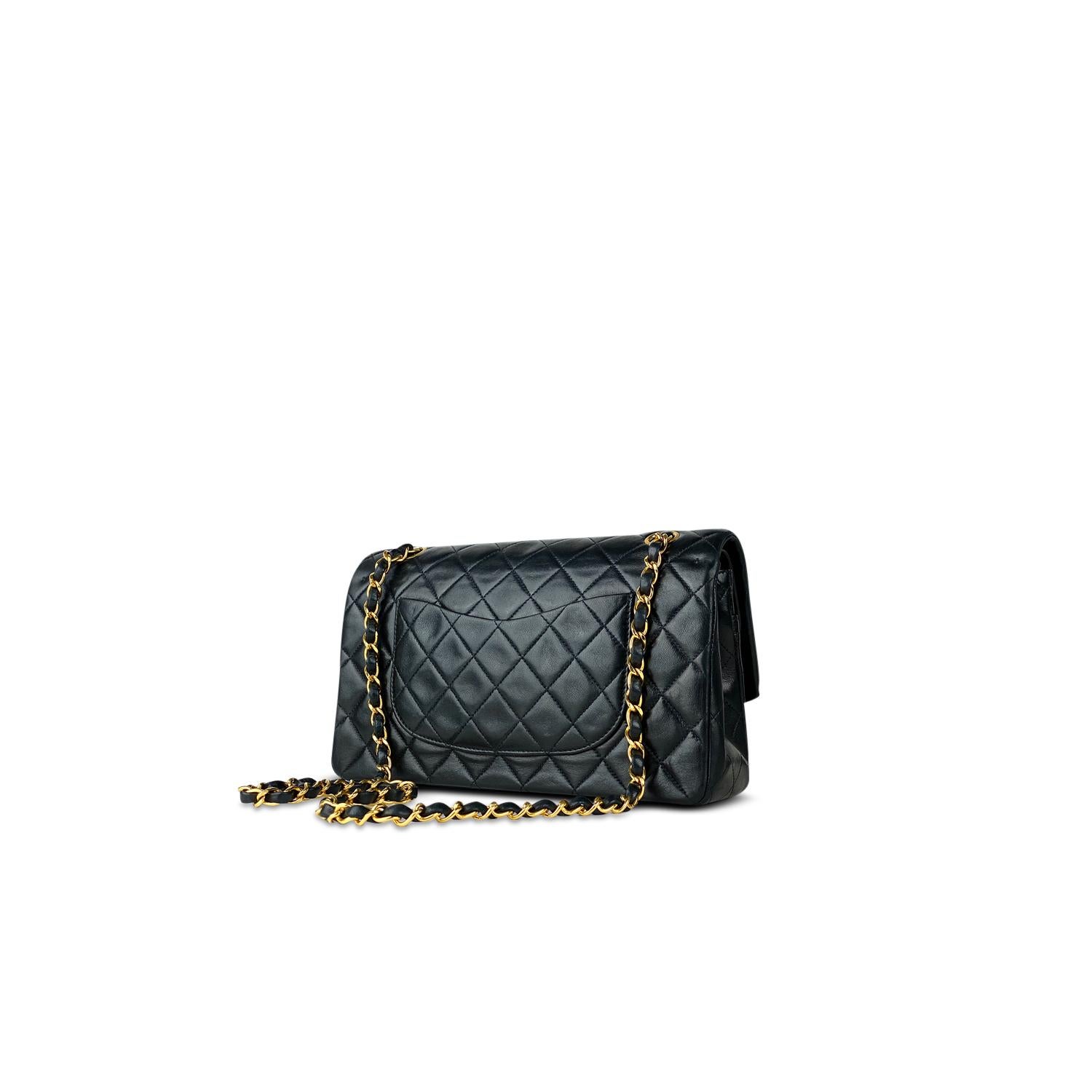 Women's Chanel Medium Black Classic/Timeless Double Flap Bag