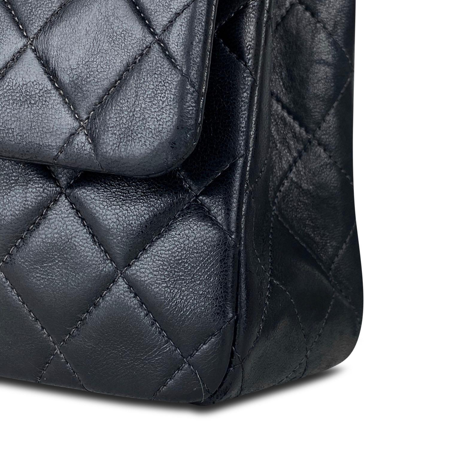 Chanel Medium Black Classic/Timeless Double Flap Bag 2
