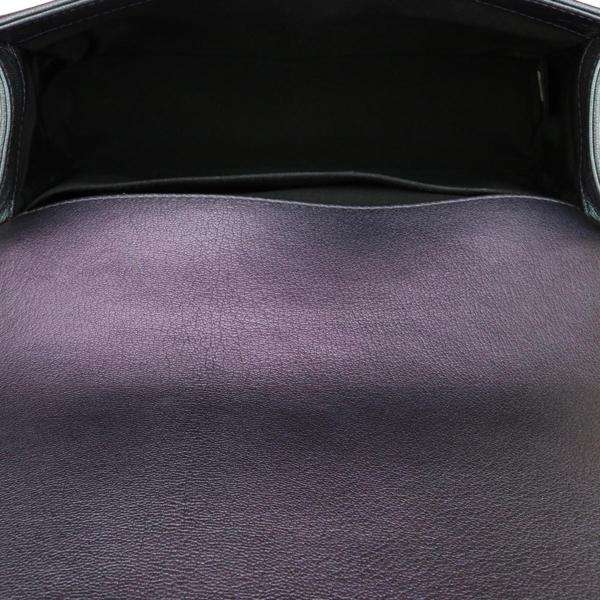 CHANEL Medium Boy Bag Iridescent Purple Goatskin with Rainbow Hardware 2016 5