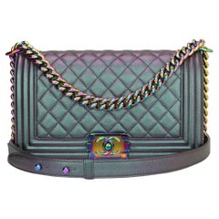 Chanel Gabrielle Hobo Shoulder Bag in Iridescent Purple with Rainbow  Mermaid Hardware - SOLD