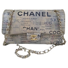 Chanel Newspaper Bag - 5 For Sale on 1stDibs  newspaper handbag, dior  newspaper bag, chanel newspaper print bag